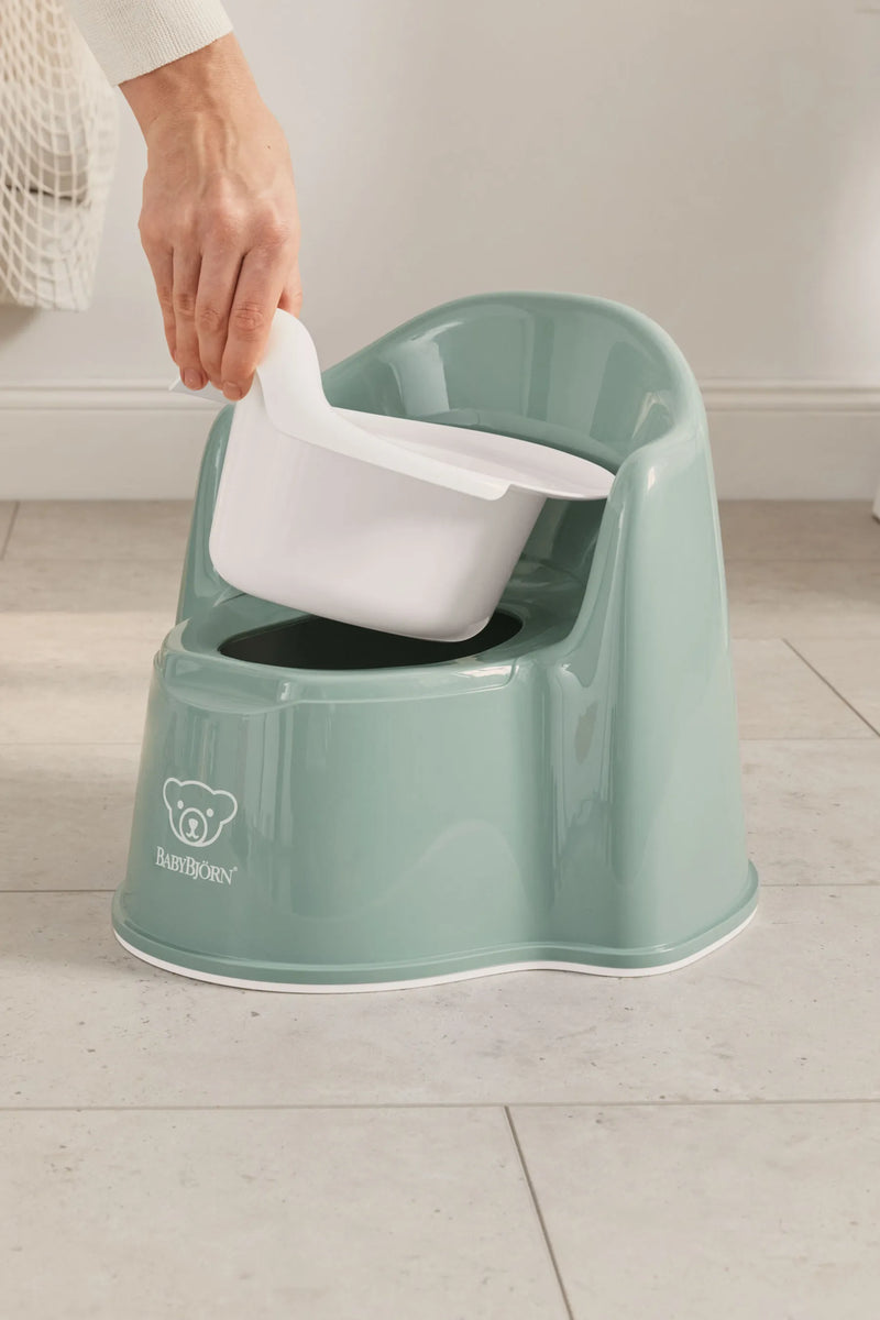 BabyBjorn Potty Chair Deep Green White - Swanky Boutique