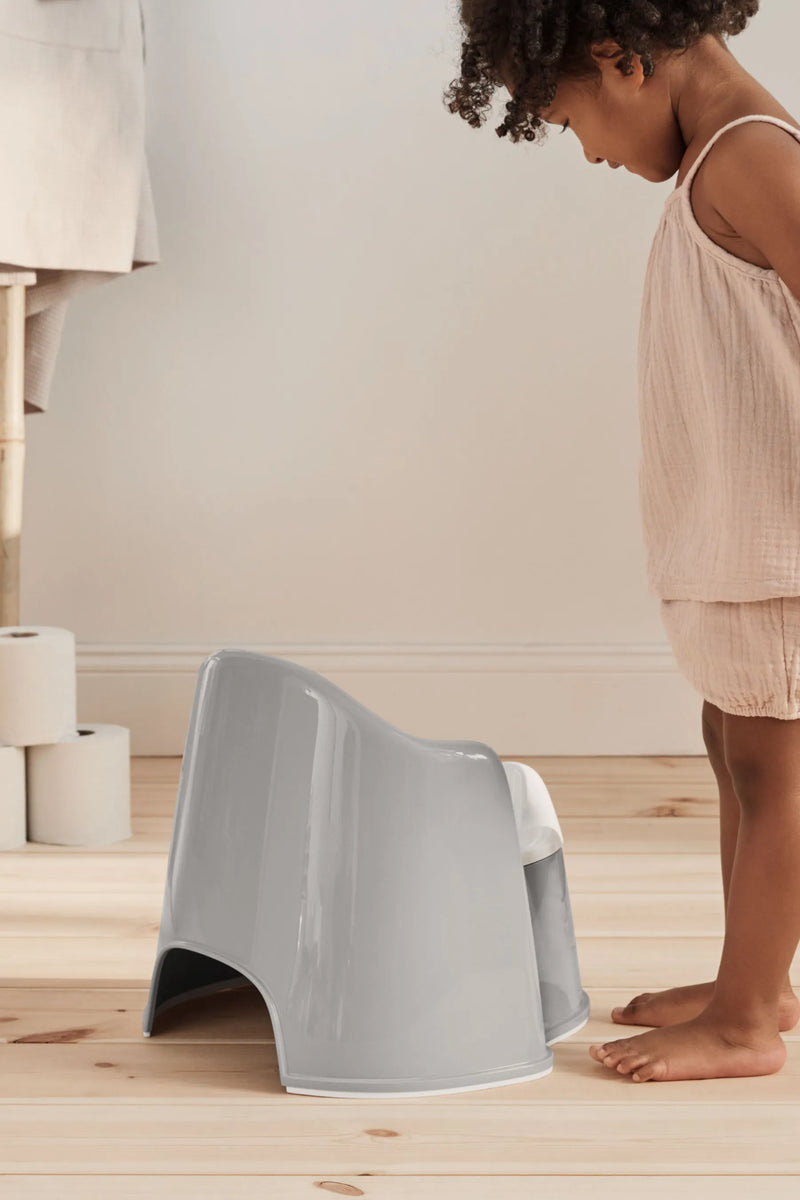 BabyBjorn Potty Chair Grey White - Swanky Boutique