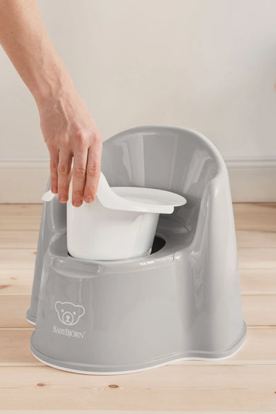 BabyBjorn Potty Chair Grey White - Swanky Boutique