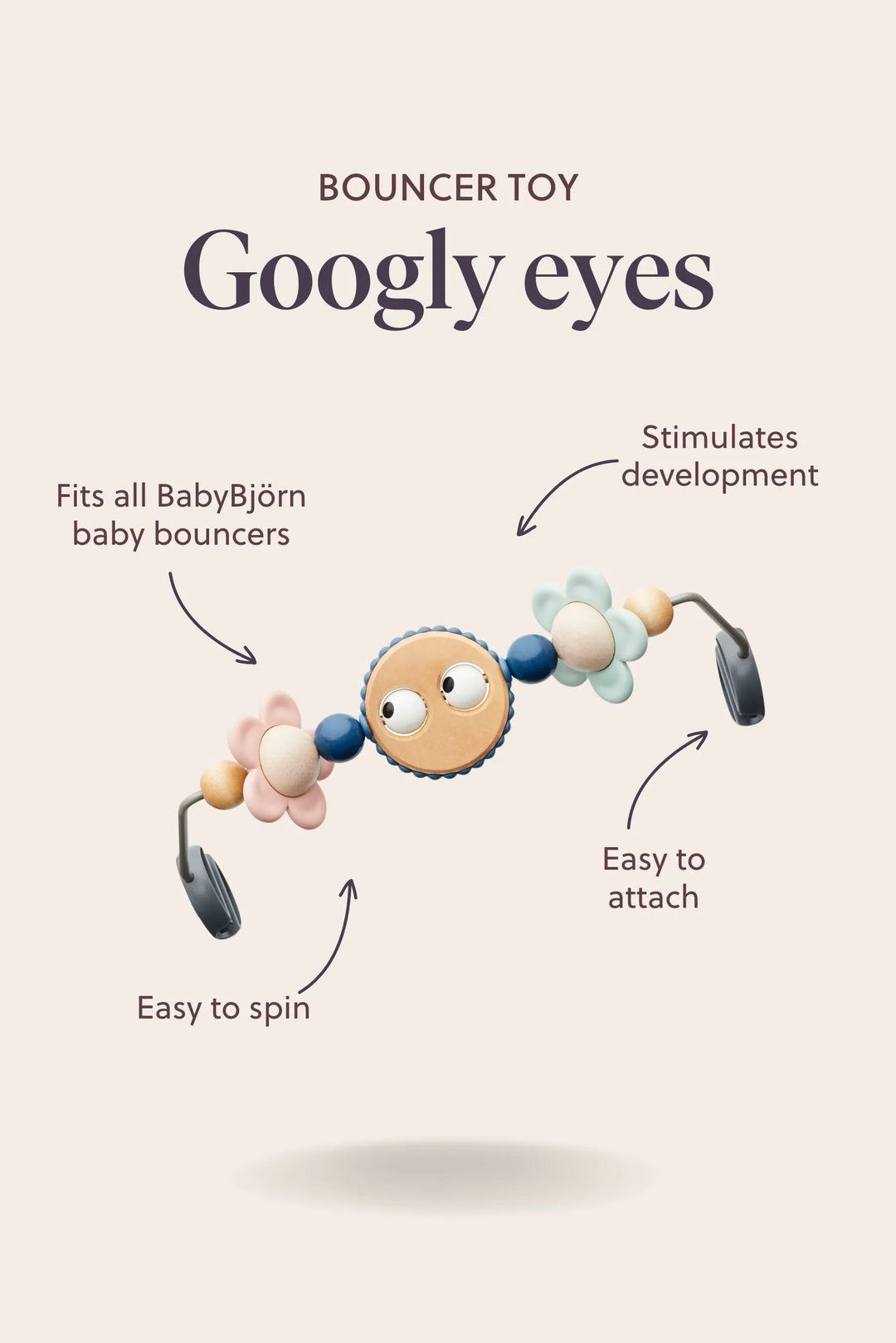 Toy Bar for BabyBjorn Bouncer Googly eyes Swanky Boutique