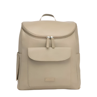 Babymel Lennox Vegan Leather Convertible Backpack Oatmeal - Swanky Boutique