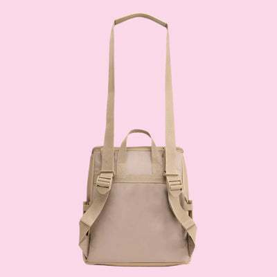 Babymel Lennox Vegan Leather Convertible Backpack Oatmeal - Swanky Boutique