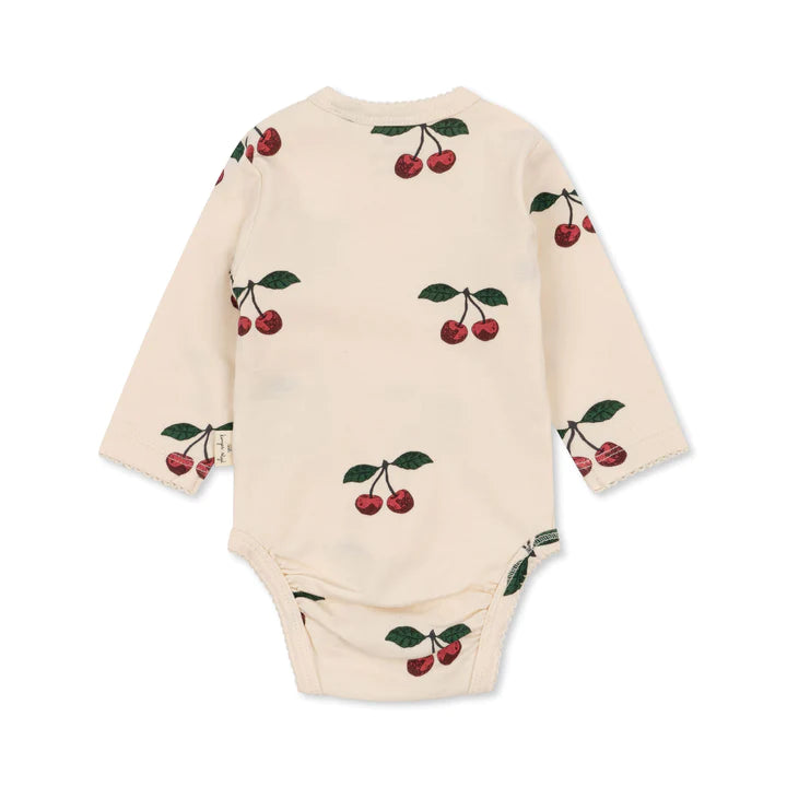 Konges Sloejd - Newborn Body Suit Organic Cotton Ma Grande Cerise - Swanky Boutique