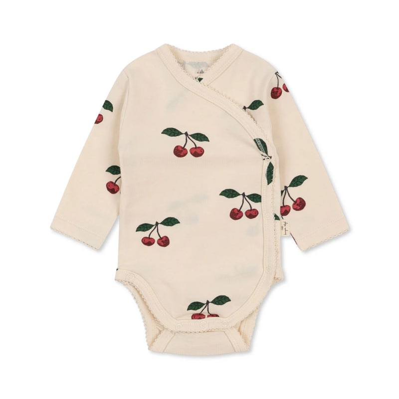 Konges Sloejd - Newborn Body Suit Organic Cotton Ma Grande Cerise - Swanky Boutique