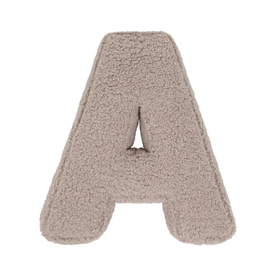 Betty's Home Boucle Letter Cushion A Mocha - Swanky Boutique