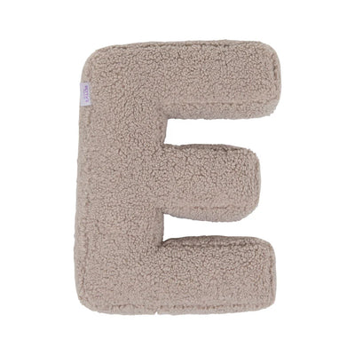 Betty's Home Boucle Letter Cushion E Mocha - Swanky Boutique