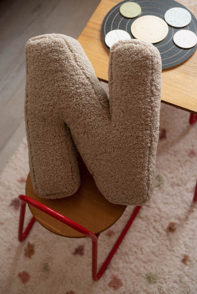Betty's Home Boucle Letter Cushion N Mocha - Swanky Boutique