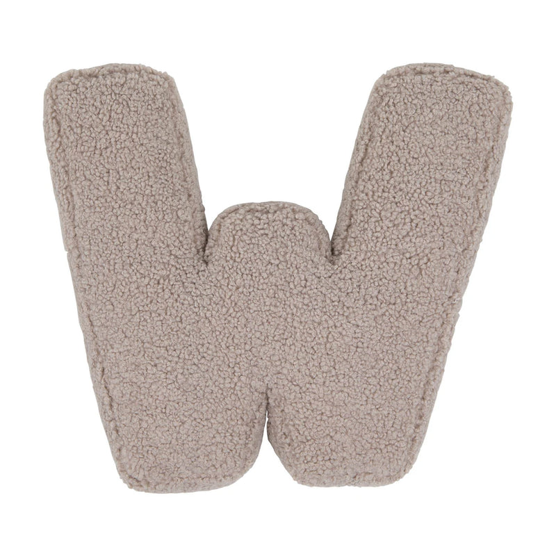 Boucle Letter Cushion Mocha Beige - W