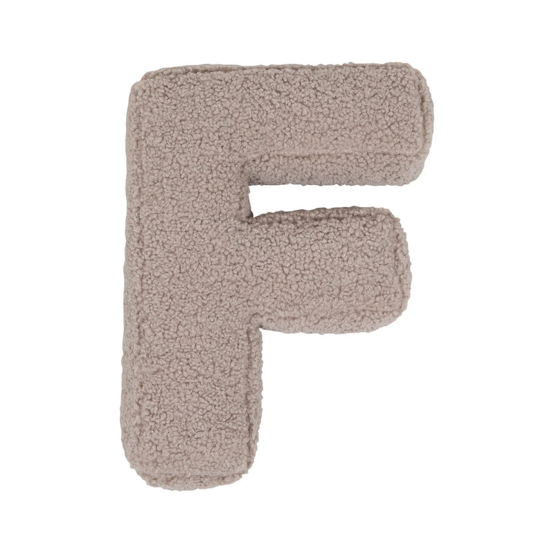 Bettys Home Boucle Letter Cushion Mocha Beige - F - Swanky Boutique Malta