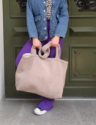 Bettys Home Boucle Shopper Bag Mocha - Swanky Boutique Malta 