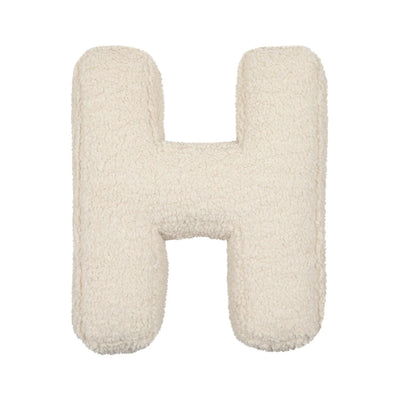 Bettys Home Boucle Letter Cushion Cream - H - Swanky Boutique Malta