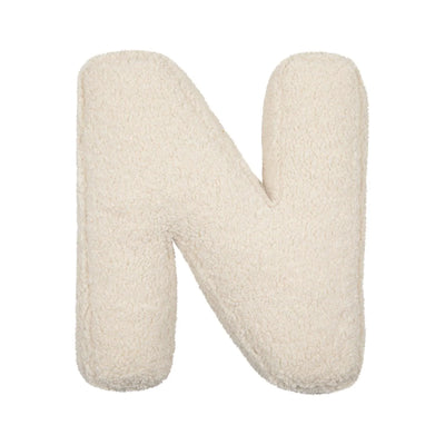 Bettys Home Boucle Letter Cushion Cream - N - Swanky Boutique Malta 