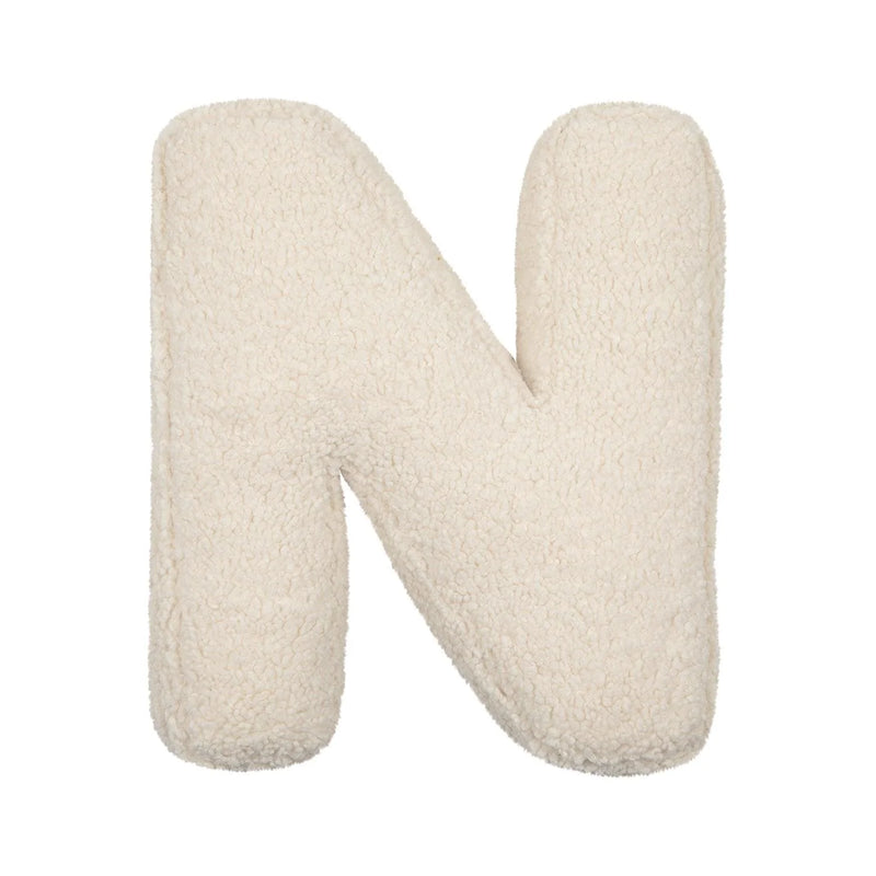Bettys Home Boucle Letter Cushion Cream - N - Swanky Boutique Malta 
