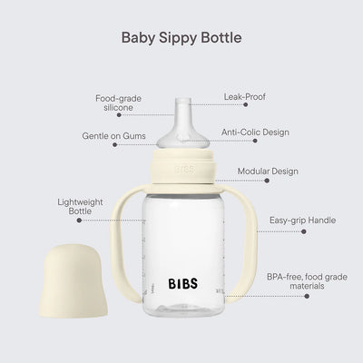 Bibs - Baby Sippy Bottle Spout 150ml Silicone - Blush - Swanky Boutique Malta 