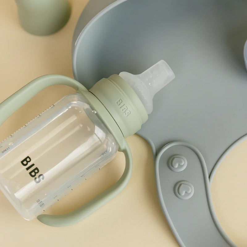 Bibs - Baby Sippy Bottle Spout 150ml Silicone - Sage - Swanky Boutqiue Malta