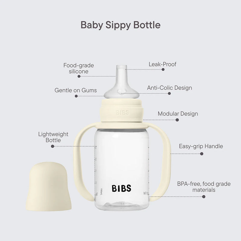 Bibs - Baby Sippy Bottle Spout 150ml Silicone - Sage - Swanky Boutqiue Malta