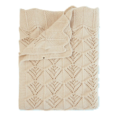 Bibs - Knitted Blanket - Wavy Ivory - Swanky Boutique Malta 