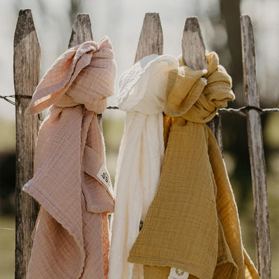 Bibs - Muslin Swaddle - Ivory (120X120) - Swanky Boutique Malta