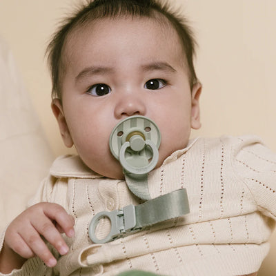 Bibs - Pacifier & Loop Clip Gift Set - Sage (Size 1) - Swanky Boutique Malta 