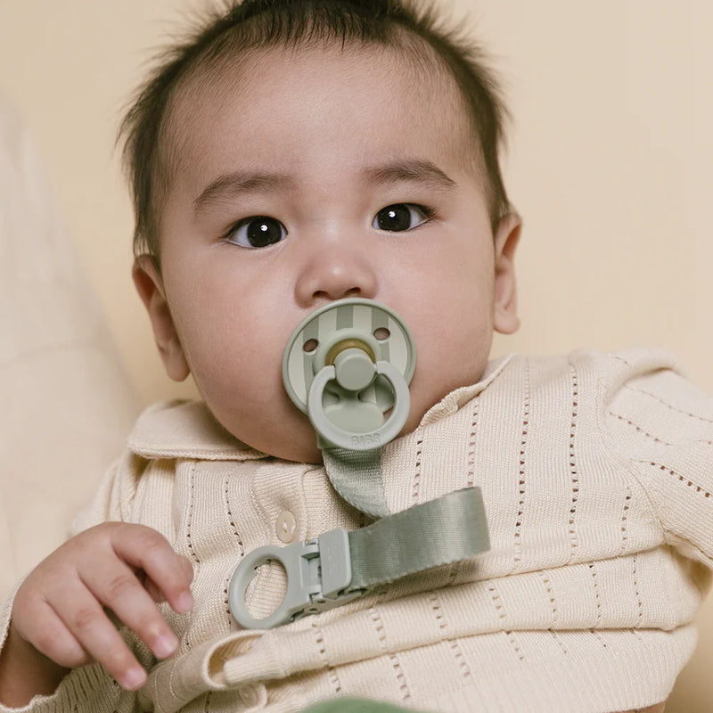 Bibs - Pacifier & Loop Clip Gift Set - Sage (Size 1) - Swanky Boutique Malta 