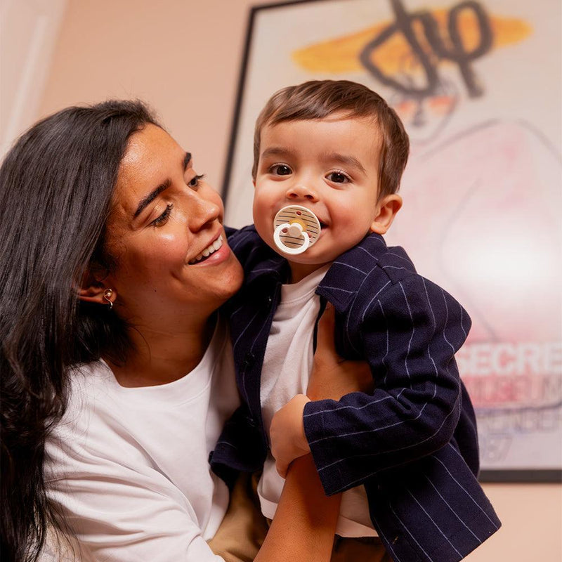 Bibs - Pacifiers, Colour 4 Pack - Ivory Vanilla Mix Pin Ivory Steel Blue Mix - Swanky Boutique Malta 