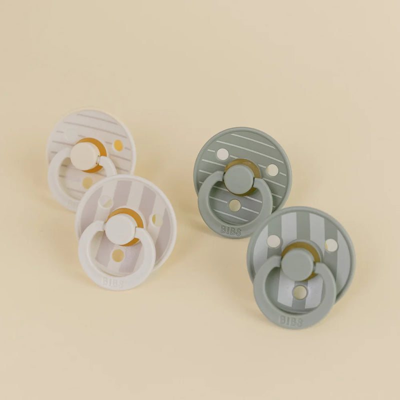 Bibs - Pacifiers, Colour 4 Pack -Pin Ivory Vanilla Mix Pin Sage Mix - Swanky Boutique Malta 