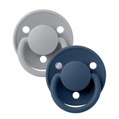 Bibs - Pacifiers, De Lux 2-Pack - Cloud Steel Blue One Size 0-3 Years - Swanky Boutqiue Malta
