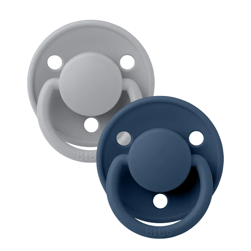 Bibs - Pacifiers, De Lux 2-Pack - Cloud Steel Blue One Size 0-3 Years - Swanky Boutqiue Malta
