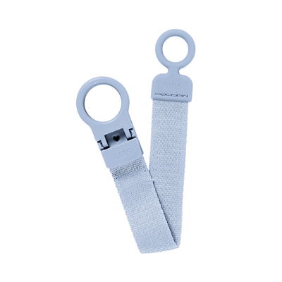 Bibs Pacifier Clip, Loop - Dusty Blue- Swanky Boutique Malta 