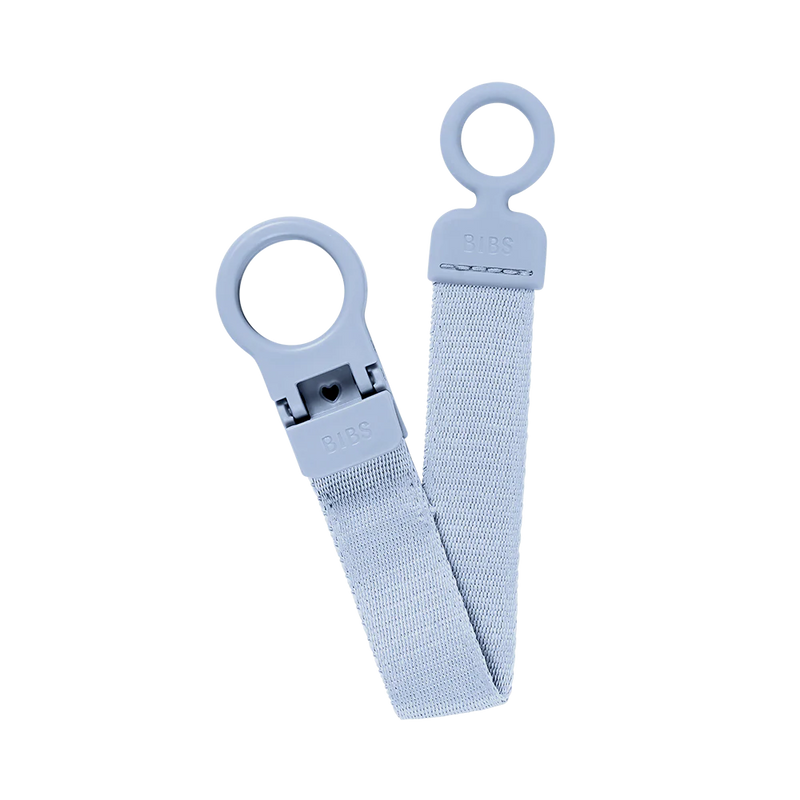 Bibs Pacifier Clip, Loop - Dusty Blue- Swanky Boutique Malta 