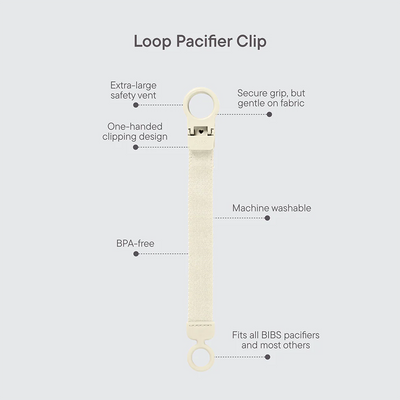 Bibs Pacifier Clip, Loop - Dusty Blue- Swanky Boutique Malta 