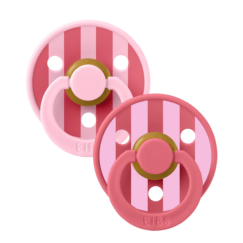Bibs Pacifiers, STUDIO Colour 2-Pack - Baby Pink Coral Mix- Swanky Boutique Malta 