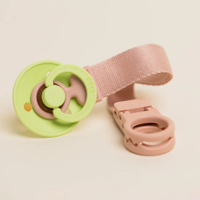 Bibs Pacifier Clip Loop Blush - Swanky Boutique Malta