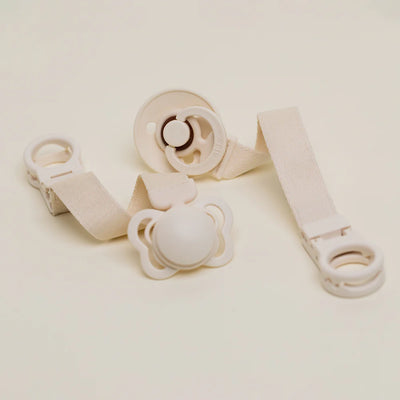 Bibs Pacifier Clip Loop Ivory - Swanky Boutique Malta