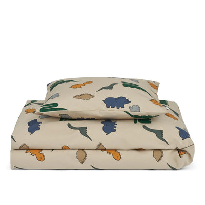 Liewood-Carl, Single Bedding  Dinosaurs Mist -Swanky Boutique Malta