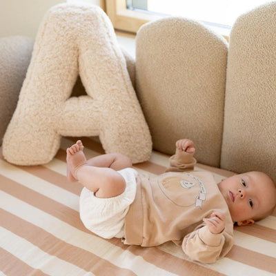 Boucle Letter Cushion Cream - A