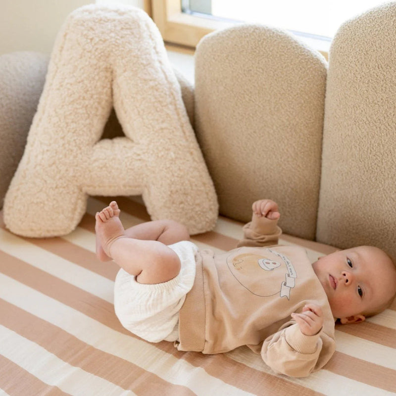 Boucle Letter Cushion Cream - A