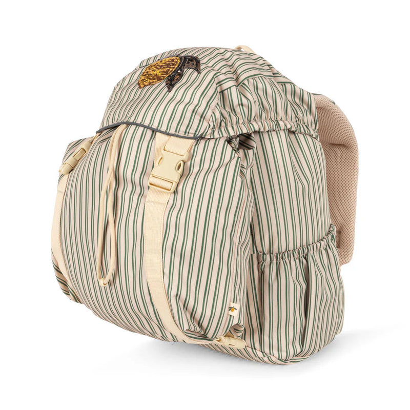 Backpack, Clover - Green Stripe Lemon (Height 36cm)