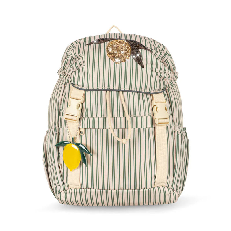 Backpack, Clover - Green Stripe Lemon (Height 36cm)