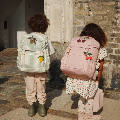 Backpack, Clover - Green Stripe Lemon (Height 36cm)