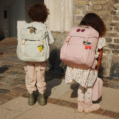 Backpack, Clover - Green Stripe Lemon (Height 36cm)