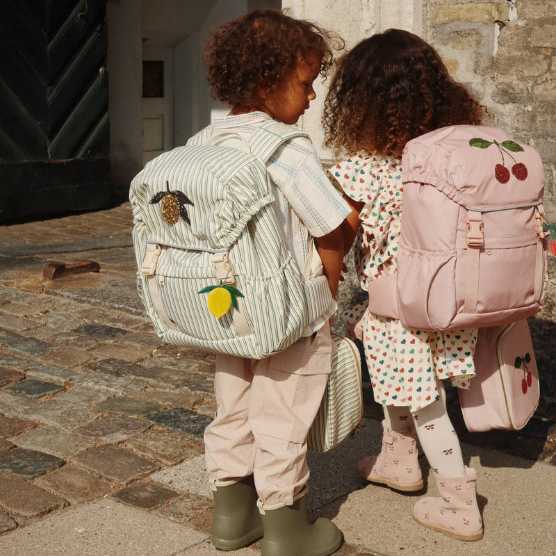 Backpack, Clover - Green Stripe Lemon (Height 36cm)