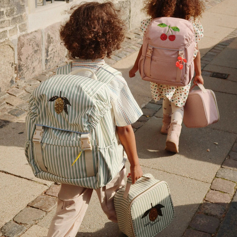Backpack, Clover - Green Stripe Lemon (Height 36cm)