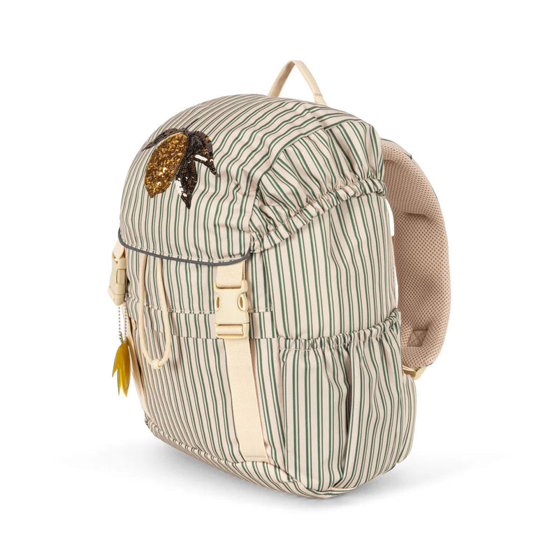 Backpack, Clover - Green Stripe Lemon (Height 36cm)