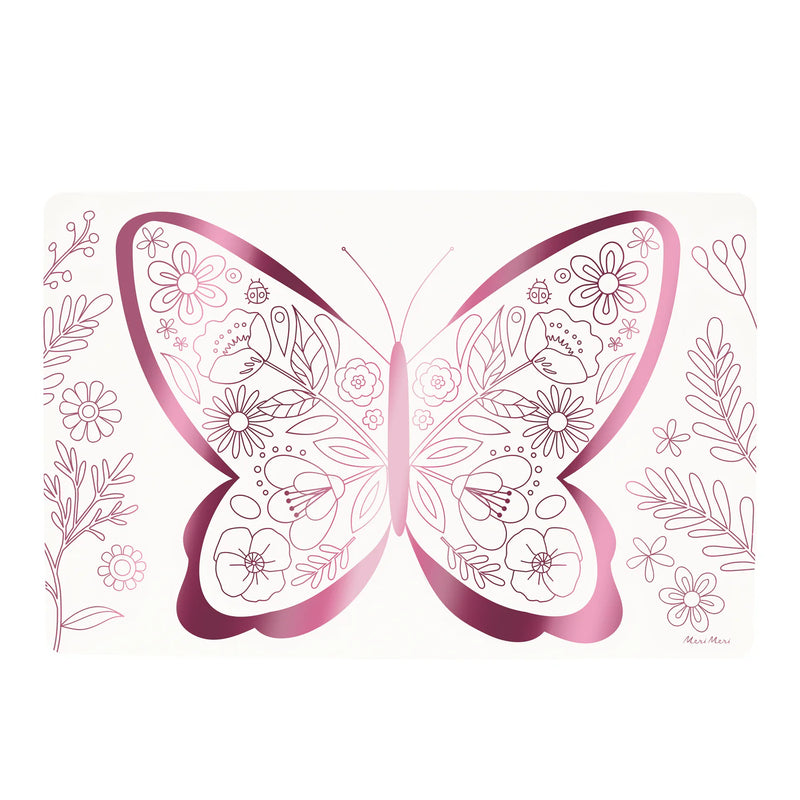 Meri Meri Colouring Placemats - Butterflies & Flowers - Swanky Boutique Malta 