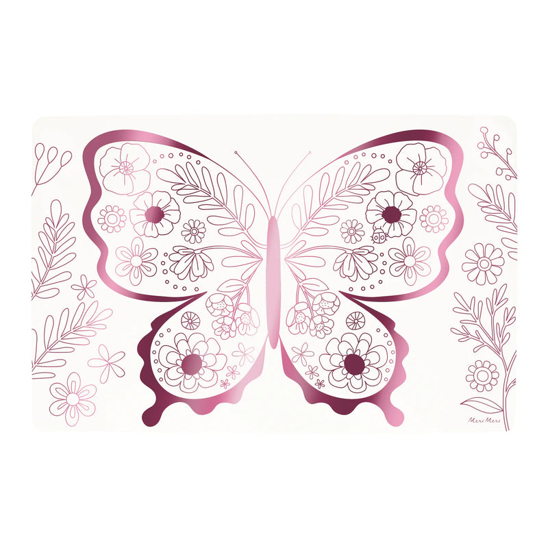 Meri Meri Colouring Placemats - Butterflies & Flowers - Swanky Boutique Malta 