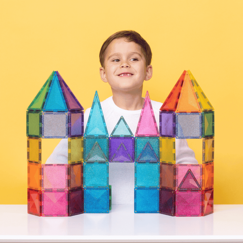Connetix Glitter Castle Pack 48 pc - Swanky Boutique Malta 