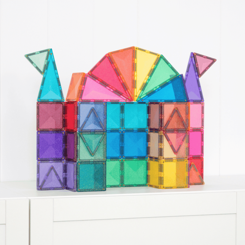 Connetix Glitter Castle Pack 48 pc - Swanky Boutique Malta 