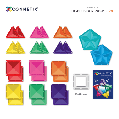 Connetix Light Star Pack 28 Pieces - Swanky Boutique Malta 