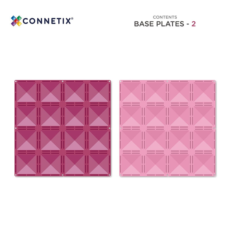 Connetix Pastel Pink & Berry Base Plate 2 pc - Swanky Boutique Malta